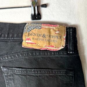 Vintage Denim & Supply Ralph Lauren Men's Slim Denim Jean Pants Black Size 33/32